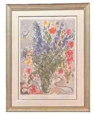 Les Lupins Bleu by Marc Chagall, lithograph, sold Aug 2026