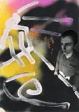 Ohne Titel by Albert Oehlen, 1979, Mischtechnik und Collage auf Papier, sold May 2014