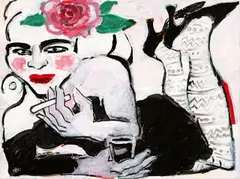 Rauchende Teerose by Elvira Bach, 2003, Acryl auf Leinwand, sold May 2014