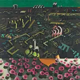 Blühende Landschaft by Ulrich Knispel, 1977, Öl auf Leinwand, sold May 2014