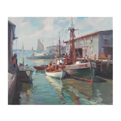 Gloucester Morning by Emile Albert Gruppe, Oil on canvas, sold Dec 2025