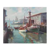 Gloucester Morning by Emile Albert Gruppe, Oil on canvas, sold Dec 2025