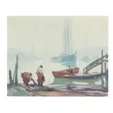 Along the Docks by Emile Albert Gruppe, Oil on canvas, sold Dec 2025