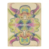 Untitled (Faces, Leaves and Flowers) by Minnie Evans, Oil crayon and graphite on paper, sold Dec 2025