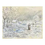 Neige a la Sercerie by Paul-Émile Pissarro, Pastel on paper, sold Dec 2025