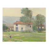 Paysage du Dauphin by Victor Leon Charreton, Oil on board, sold Dec 2025