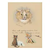 Cat Cartoon by Louis Wain, Watercolor, sold Dec 2025
