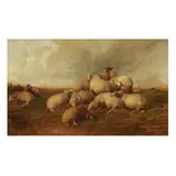 The Flock by Thomas Sidney Cooper, Oil on canvas, sold Dec 2025
