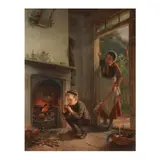 The Little Truant by William Hahn, Oil on canvas (lined), sold Dec 2025
