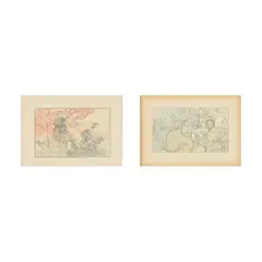 Two Color Bookplate Lithographs from Clio by Alphonse Mucha, Each a lithograph in colors, sold Nov 2025