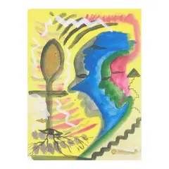 Composition with Faces in Profile by Lonnie Holley, Watercolor on paper, sold Nov 2025