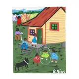 Children Playing by Bernice Sims, Oil on canvas, sold Nov 2025