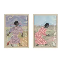 Kitn / Loz Bag (Two Works) by Black Joe Jackson, Polychrome paint on board, sold Nov 2025