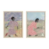 Kitn / Loz Bag (Two Works) by Black Joe Jackson, Polychrome paint on board, sold Nov 2025