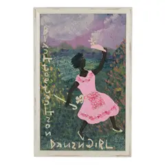 Danzn Girl by Black Joe Jackson, Polychrome paint on board, sold Nov 2025