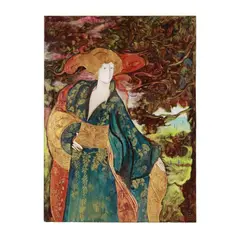 Woman with Forest by Stephen White, Oil on panel, sold Nov 2025