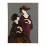 The Glass Sellers by Stephen White, Oil on panel, sold Nov 2025
