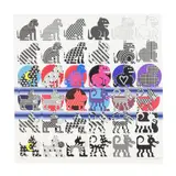 36 Perritos, Catálogo Canino by Pedro Friedeberg, Print in colors in custom Pedro Friedeberg ebonized and gilt-decorated wood frame, sold Nov 2025