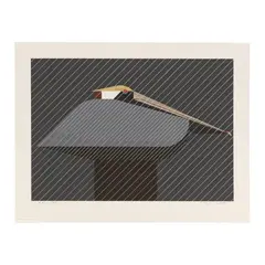 Pelican in a Downpour by Charley Harper, Serigraph in colors, sold Nov 2025