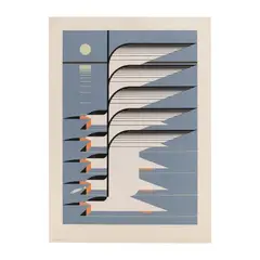 Skimmerscape by Charley Harper, Serigraph in colors, sold Nov 2025