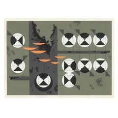 Family of Chickadees / Generation Gap by Charley Harper, Serigraph on paper, sold Nov 2025