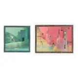 Deliverance / The Sacrifice (Two Works) by Elizabeth Darrow, Each a mixed media paper collage, sold Nov 2025