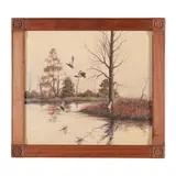 Incoming Black Ducks by Jake Taylor, Acrylic on canvas, sold Nov 2025