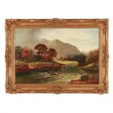 On the Llugwy, North Wales by William James Smith Crampton, Oil on canvas, sold Nov 2025