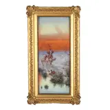 Camel Riders at Sunset by Paul Pascal, Gouache on paper, sold Oct 2025