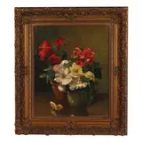 Still Life with Flowers by Piet  Cottaar, Oil on canvas, sold Oct 2025