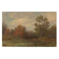 Autumn Landscape by Peter Roos, Pastel on paper, sold Oct 2025