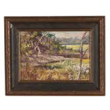 Impressionistic Landscape by Harry Pierce, Oil on artist board, sold Oct 2025