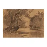 The Dinghy by Arthur Bowen Davies, Charcoal on paper, sold Oct 2025