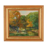 Autumn Landscape by Robert H. Nisbet, Oil on canvas (mounted to board), sold Oct 2025
