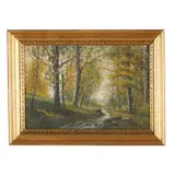 Forest Landscape with Autumn Trees by Raphael Senseman, Oil on canvas board, sold Oct 2025