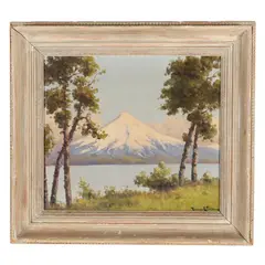 Volcan Giorno by Benito Ramos Catalan, Oil on canvas, sold Oct 2025
