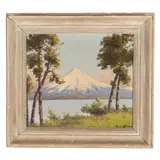 Volcan Giorno by Benito Ramos Catalan, Oil on canvas, sold Oct 2025