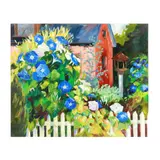 Glorious Morning Glories by Carol King Pope, Acrylic on canvas, sold Oct 2025