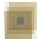 Large Geometric Painting by John Hiigli, Transparent oil on canvas, sold Oct 2025