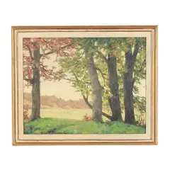 Landscape by Robert Pearson Lawrence, Oil on canvas, sold Oct 2025