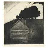 Backlight by Maud Gatewood, Etching and aquatint, sold Oct 2025
