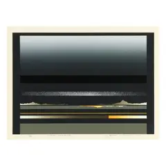 Night Island by Tetsurō Sawada, Screenprint in colors on paper, sold Oct 2025