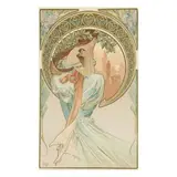 The Arts, Poetry by Alphonse Mucha, Lithograph in colors, sold Oct 2025