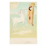 The Agony of Love (The Unicorn) by Salvador Dalí, Lithograph in colors, sold Oct 2025