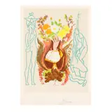 Renaissance: Tarot, One of Coins by Salvador Dalí, Lithograph in colors, sold Oct 2025