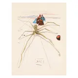 Arachne by Salvador Dalí, Wood engraving in colors, sold Oct 2025