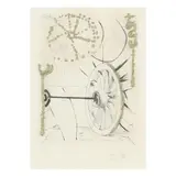 Bonne Fortune et Fortune (Good Fortune and Fortune) by Salvador Dalí, Drypoint etching with detailed gold flakes on Japan paper, sold Oct 2025