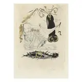 A La Mémoire de Zulma (To the Memory of Zulma) by Salvador Dalí, Drypoint etching with detailed gold flakes on Japan paper, sold Oct 2025