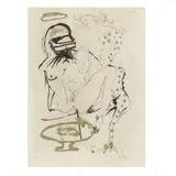 Deux aux Camélias (Duel with Camelias) by Salvador Dalí, Drypoint etching with detailed gold flakes on Japan paper, sold Oct 2025