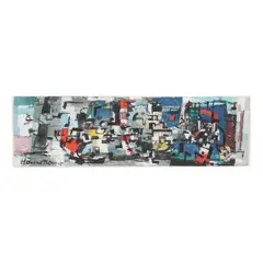 Harborage by Howard Thomas, Gouache on board, sold Oct 2025
